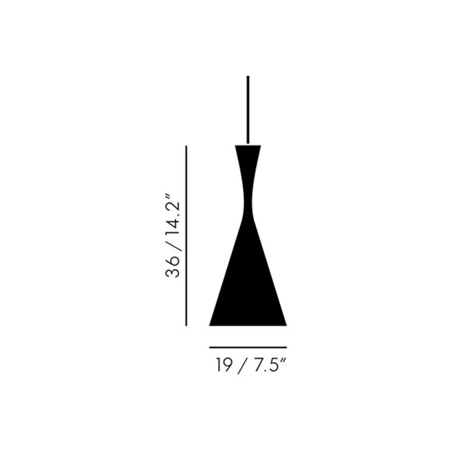 Beat Tall LED Pendant Matt Black Brass Tom Dixon Buy online